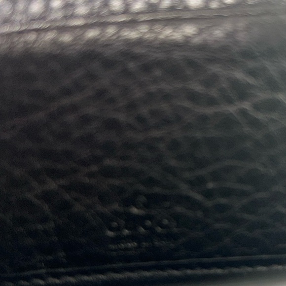 Gucci GG Marmont Zip Around Wallet Black Leather Gold Logo Continental - Picture 4 of 4